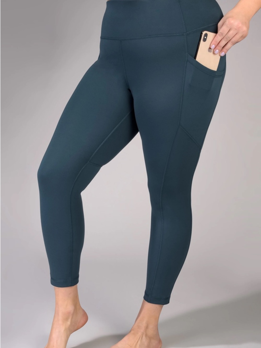 Yogalicious High-Waist Pocket Leggings - Teal